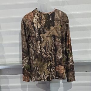 Mossy Oak Long Sleeve Camouflage Tee Brown and‎ Green Size Medium